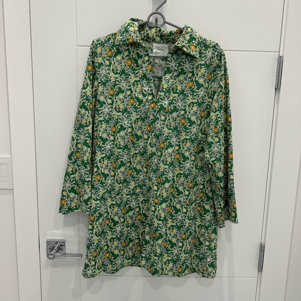 Tuckernuck Floral Mini Dress with Green and Yellow Accents